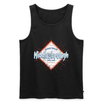Middlesbrough England UK Stadt Skyline Heimat - Männer Premium Bio Tank Top - Schwarz - Vorne - AI Model Male 178 light (178cm)