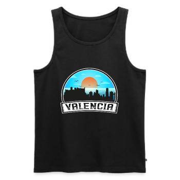 Valencia Venezuela Skyline Vintage Sunset Travel S - Débardeur bio Premium Homme - noir - Devant - Michal (187cm)