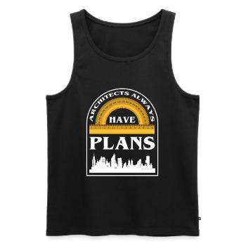 Architect Architectural Office Studies Civil Engineering - Men's Premium Organic Tank Top - black - Front - AI Model Male 178 light (178cm)