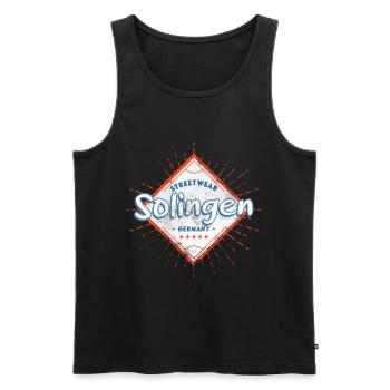 Solingen Allemagne Ville Skyline Home Love - Débardeur bio Premium Homme - noir - Devant - Michal (187cm)