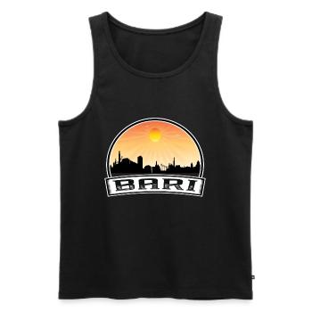 Bari Italie Skyline Vintage Sunset Travel Souvenir - Débardeur bio Premium Homme - noir - Devant - Michal (187cm)