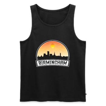 Birmingham Angleterre Skyline Vintage Sunset Travel S - Débardeur bio Premium Homme - noir - Devant - Michal (187cm)