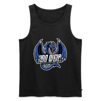 Logo Udo Weiß (Udogoodvibes) - Men's Premium Organic Tank Top - black - Front - AI Model Male 178 light (178cm)