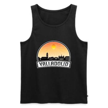 Valladolid Espagne Skyline Vintage Sunset Travel Sou - Débardeur bio Premium Homme - noir - Devant - AI Model Male 178 light (178cm)