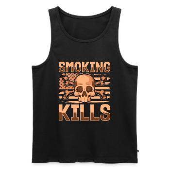 Cigarette Tobacco Lung - Men's Premium Organic Tank Top - black - Front - AI Model Male 178 light (178cm)