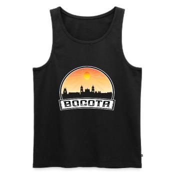 Bogota Kolumbien Skyline Vintage Sonnenuntergang Reise Souv - Männer Premium Bio Tank Top - Schwarz - Vorne - AI Model Male 178 light (178cm)