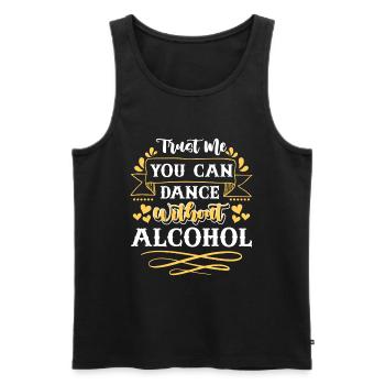 Bier Trinken Alkoholfreies Bier - Männer Premium Bio Tank Top - Schwarz - Vorne - Michal (187cm)