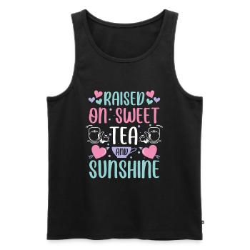 Tea Drinkers Tea Bags Tea Lovers - Men's Premium Organic Tank Top - black - Front - AI Model Male 178 light (178cm)