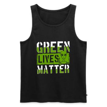 Außerirdischer Invasion Science-Fiction - Männer Premium Bio Tank Top - Schwarz - Vorne - AI Model Male 178 light (178cm)