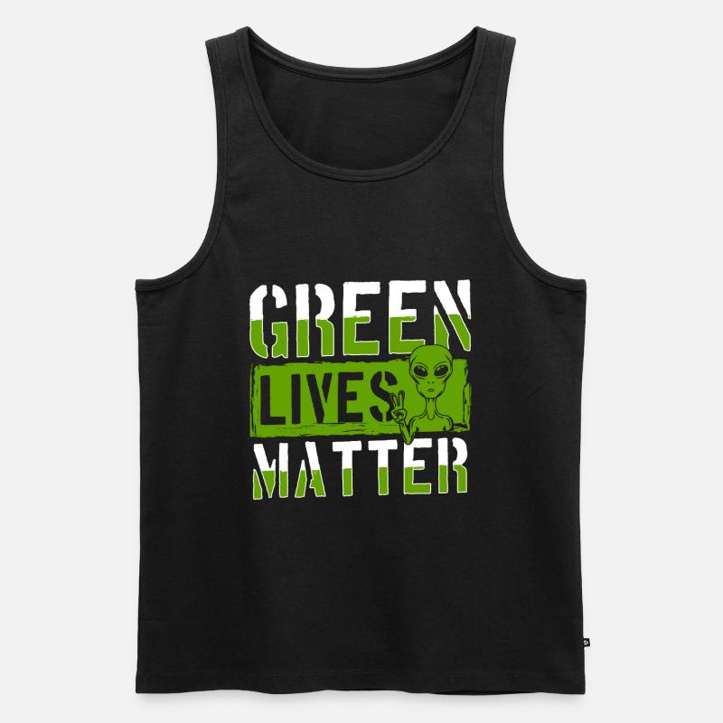 Außerirdischer Invasion Science-Fiction - Männer Premium Bio Tank Top - Schwarz