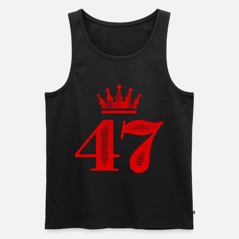 47 Zahl Krone - Männer Premium Bio Tank Top - undefined