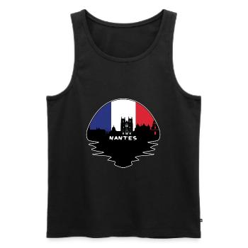 Nantes France Flag Skyline Silhouette Travel - Men's Premium Organic Tank Top - black - Front - Michal (187cm)