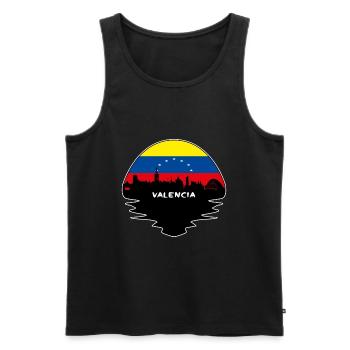 Valence Venezuela Flag Skyline Silhouette Voyage - Débardeur bio Premium Homme - noir - Devant - Michal (187cm)