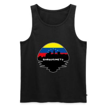Barquisimeto Venezuela Flagge Skyline Silhouette Tra - Männer Premium Bio Tank Top - Schwarz - Vorne - Michal (187cm)