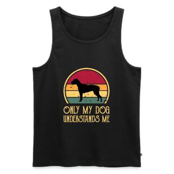 American Foxhound Dog Love Silhouette Retro Sunset - Débardeur bio Premium Homme - noir - Devant - Michal (187cm)