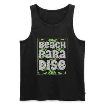 Vacances Sun Island Sable - Débardeur bio Premium Homme - noir - Devant - Michal (187cm)