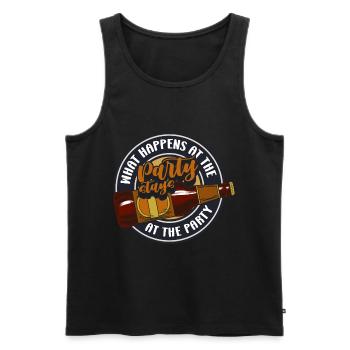 Feier Saufen Party machen Mädelsabend - Männer Premium Bio Tank Top - Schwarz - Vorne - AI Model Male 178 light (178cm)