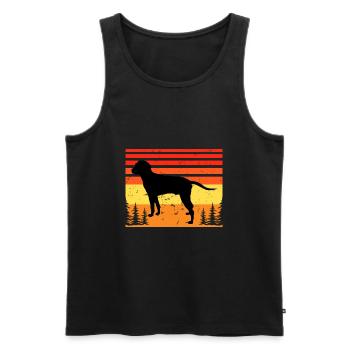 Anglo Francais de Petite Venerie Hundesilhouette - Männer Premium Bio Tank Top - Schwarz - Vorne - AI Model Male 178 light (178cm)