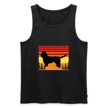 Basset Griffon Vendeen Petit Hund Silhouette Retro - Männer Premium Bio Tank Top - Schwarz - Vorne - Michal (187cm)