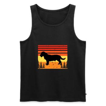 Drever Hundeliebhaber Silhouette Vintage Sonnenuntergang - Männer Premium Bio Tank Top - Schwarz - Vorne - Michal (187cm)