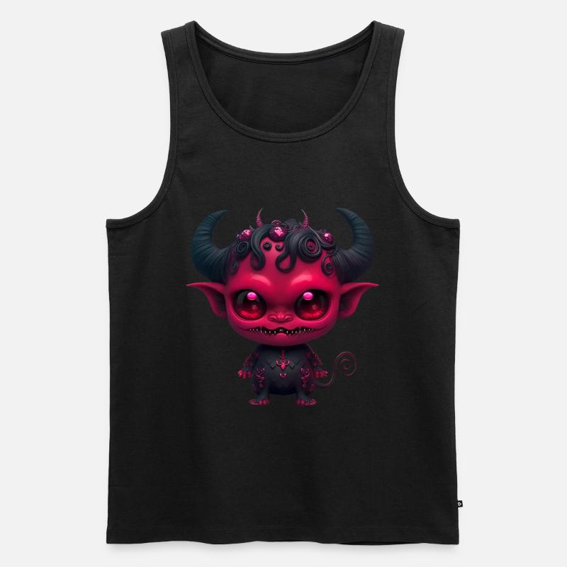 Kleiner dämonischer Teufel - Männer Premium Bio Tank Top - Schwarz