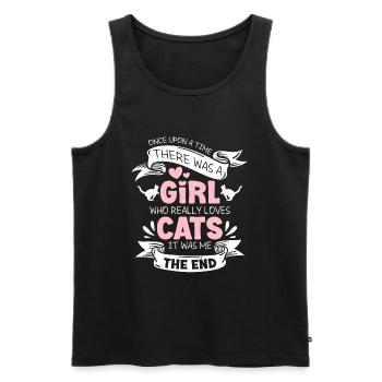 Cat Tiger Master - Men's Premium Organic Tank Top - black - Front - AI Model Male 178 light (178cm)