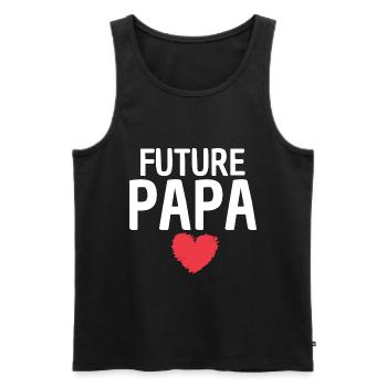 Future papa cadeau annonce naissance futur bébé - Débardeur bio Premium Homme - noir - Devant - Michal (187cm)