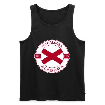Tuscaloosa Alabama Flagge USA Reise Souvenir Abzeichen - Männer Premium Bio Tank Top - Schwarz - Vorne - Michal (187cm)