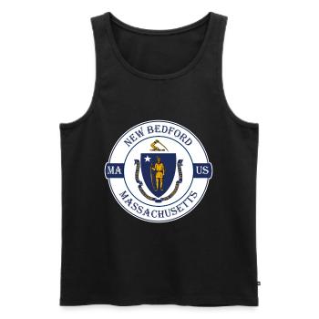 Nouveau Bedford Massachusetts Flag USA Souvenir de voyage - Débardeur bio Premium Homme - noir - Devant - Michal (187cm)