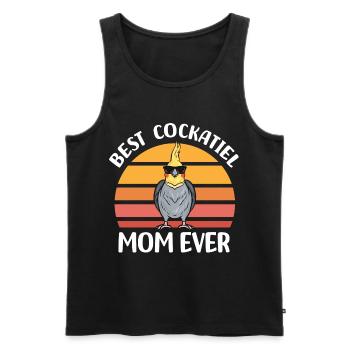 Cockatiel Gift Idea | Pets Bird Birds - Men's Premium Organic Tank Top - black - Front - AI Model Male 178 light (178cm)