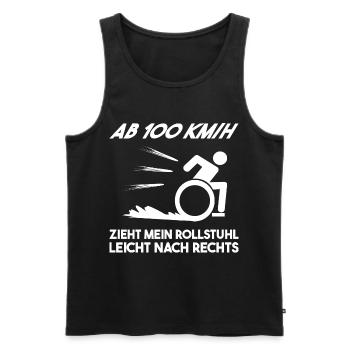 Rollstuhl Humor Rollstuhlfahrer lustig Geschenk - Männer Premium Bio Tank Top - Schwarz - Vorne - Michal (187cm)