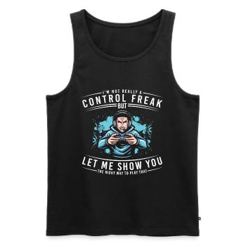 E-Sport Zocken Turnier Games - Männer Premium Bio Tank Top - Schwarz - Vorne - AI Model Male 178 light (178cm)