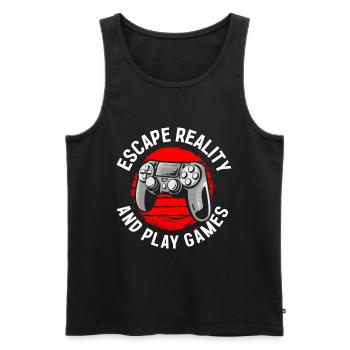 E-Sport Online Turnier Games - Männer Premium Bio Tank Top - Schwarz - Vorne - AI Model Male 178 light (178cm)