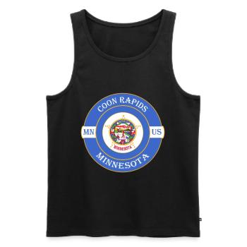 Coon Rapids Minnesota Flagge USA Souvenir Abzeichen - Männer Premium Bio Tank Top - Schwarz - Vorne - Michal (187cm)