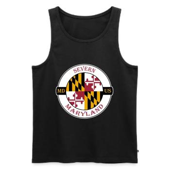 Severn Maryland Flag USA Travel Souvenir Badge - Débardeur bio Premium Homme - noir - Devant - Michal (187cm)
