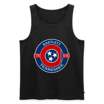 Bartlett Tennessee Flag USA Travel Souvenir Badge - Débardeur bio Premium Homme - noir - Devant - Michal (187cm)