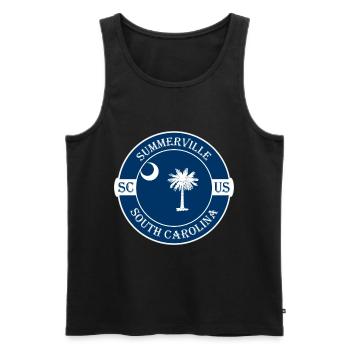 Summerville South Carolina Flag USA Souvenir - Débardeur bio Premium Homme - noir - Devant - Michal (187cm)
