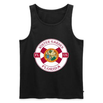 Winter Garden Florida Flagge USA Souvenir Abzeichen - Männer Premium Bio Tank Top - Schwarz - Vorne - AI Model Male 178 light (178cm)