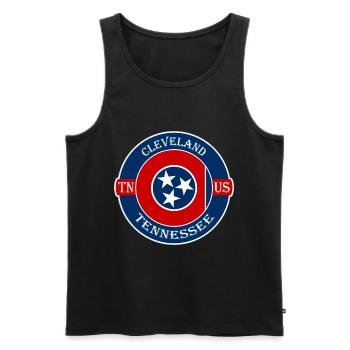 Cleveland Tennessee Flag USA Travel Souvenir Badge - Débardeur bio Premium Homme - noir - Devant - Michal (187cm)