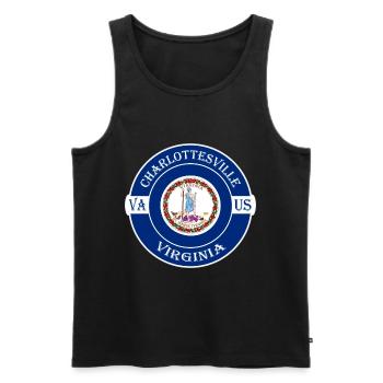 Charlottesville Virginia Flag USA Souvenir Logo - Men's Premium Organic Tank Top - black - Front - Michal (187cm)