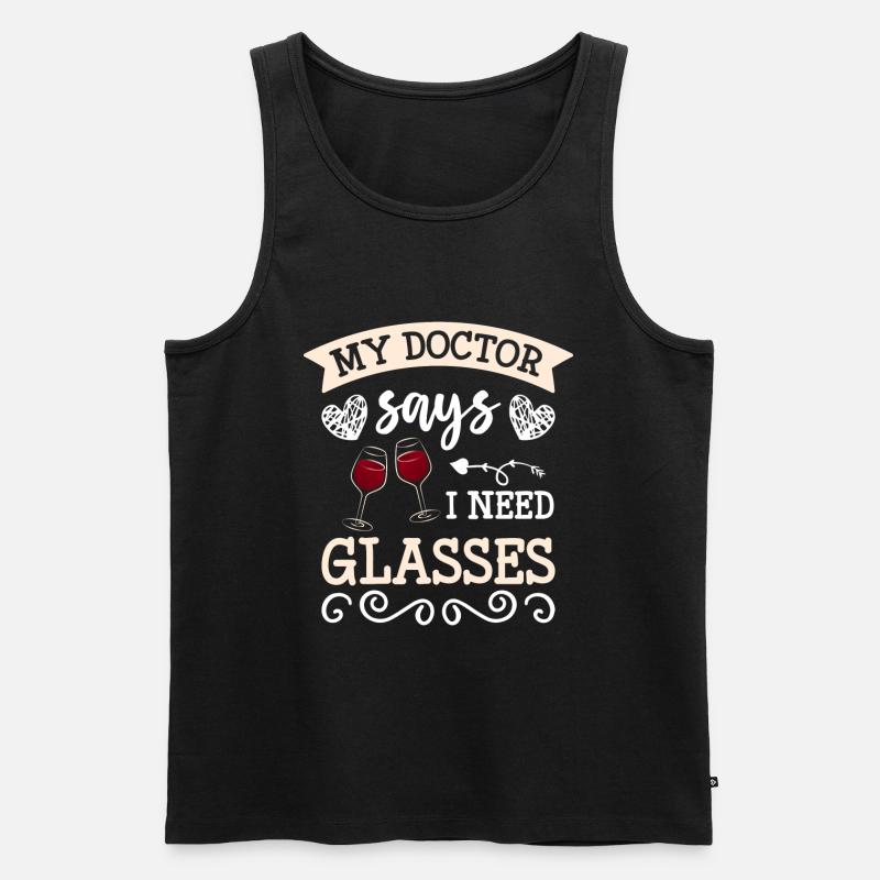 Arzt Schmerz - Männer Premium Bio Tank Top - Schwarz