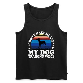 Andalusischer Laufhund Hundeliebhaber Silhouette Retro Sonnenuntergang - Männer Premium Bio Tank Top - Schwarz - Vorne - Michal (187cm)