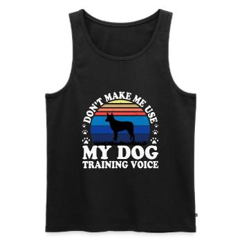 Australian Stumpy Tail Cattle Dog Silhouette - Männer Premium Bio Tank Top - Schwarz - Vorne - AI Model Male 178 light (178cm)