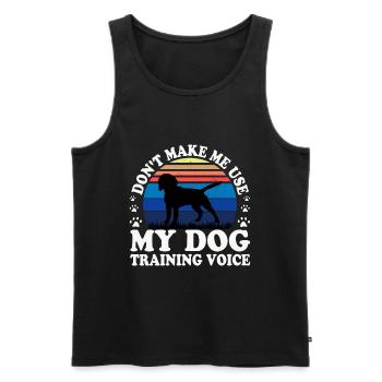 Beagle Dog Lover Silhouette Vintage Sunset - Débardeur bio Premium Homme - noir - Devant - Michal (187cm)