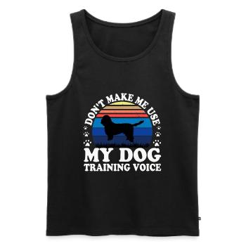 Basset Griffon Vendeen Petit Hund Silhouette Retro - Männer Premium Bio Tank Top - Schwarz - Vorne - Michal (187cm)