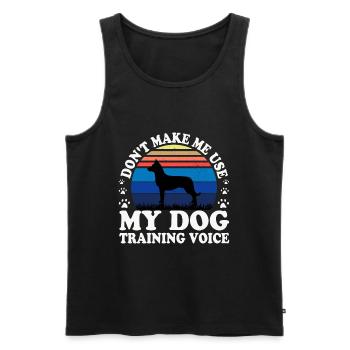 Beauceron Dog Lover Silhouette Vintage Sunset - Débardeur bio Premium Homme - noir - Devant - Michal (187cm)