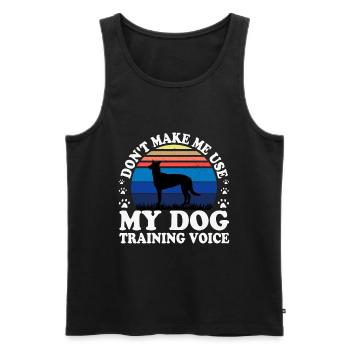 Berger Belge Malinois Chien Silhouette Rétro - Débardeur bio Premium Homme - noir - Devant - Michal (187cm)