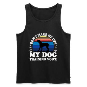 Boerboel Dog Lover Silhouette Vintage Sunset - Men's Premium Organic Tank Top - black - Front - Michal (187cm)
