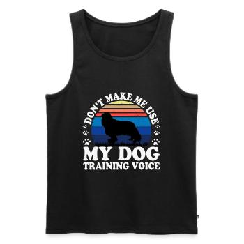 Cavalier King Charles Spaniel Dog Silhouette - Men's Premium Organic Tank Top - black - Front - Michal (187cm)
