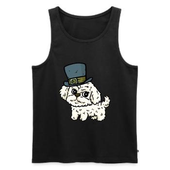 Hat Hut Dog Owner Pets Children Smaller - Men's Premium Organic Tank Top - black - Front - Michal (187cm)